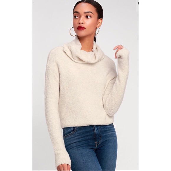 Free People Sweaters - Free People Stormy Cowl Neck Sweater, Neutral, Lg